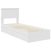 vidaXL Lit de Rangement Blanc 75 x 190 cm Bois d'ing&eacute;nierie