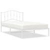 vidaXL Cadre de lit métal sans matelas et tête de lit blanc 107x203 cm