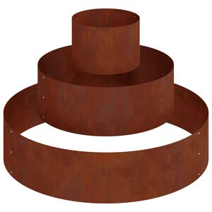 vidaXL Cache-pot de jardin Marron 90 x 90 x 20 cm Acier patin&eacute;