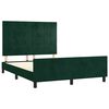vidaXL Cadre de lit sans matelas vert fonc&eacute; 140x190 cm velours