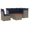 vidaXL Salon de jardin 6 pcs avec coussins gris r&eacute;sine tress&eacute;e