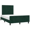 vidaXL Cadre de lit sans matelas vert fonc&eacute; 120x190 cm velours