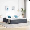 vidaXL Lit avec rangement et matelas Gris fonc&eacute; 180 x 200 cm Velours