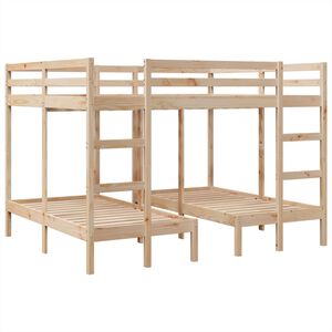 vidaXL Lit superpos&eacute; triple 160x200/80x160 cm bois de pin massif
