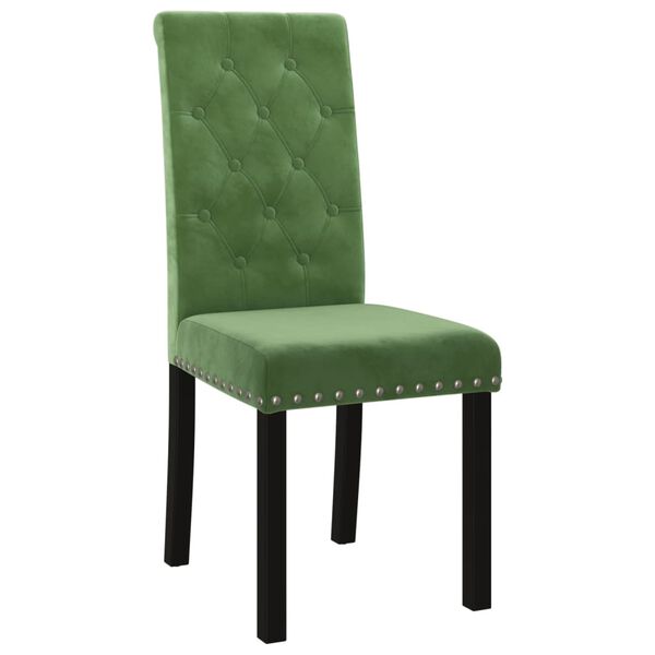 vidaXL Chaises &agrave; manger lot de 4 vert fonc&eacute; velours