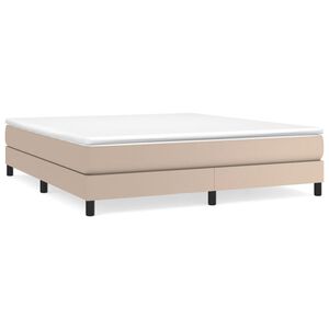 vidaXL Sommier &agrave; lattes de lit avec matelas Cappuccino 160x200 cm