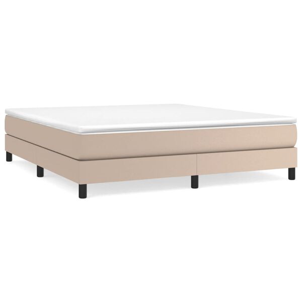 vidaXL Sommier &agrave; lattes de lit avec matelas Cappuccino 160x200 cm
