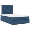 vidaXL Cadre de lit ottoman avec matelas bleu 120x190 cm tissu