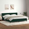 vidaXL Sommier &agrave; lattes de lit et matelas vert fonc&eacute; 180x210cm velours