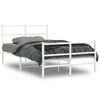 vidaXL Cadre de lit m&eacute;tal sans matelas et pied de lit blanc 120x190 cm