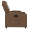 vidaXL Fauteuil inclinable électrique Marron Tissu