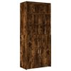 vidaXL Armoire de rangement chêne fumé 80x42,5x225cm bois d'ingénierie