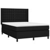 vidaXL Sommier &agrave; lattes de lit avec matelas Noir 140x190 cm Tissu