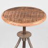 LABEL51 Tabouret Jaipur 35x35x46-75 cm Bois/Acier br&ucirc;l&eacute;