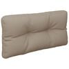 vidaXL Coussin de palette taupe 80x40x12 cm tissu