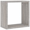 vidaXL &Eacute;tag&egrave;res cube murales 4 pcs sonoma gris 30x15x30 cm