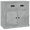 vidaXL Buffet gris béton 70x35,5x67,5 cm bois d'ingénierie