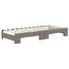 vidaXL Lit de jour avec gigogne sans matelas taupe 80x200 cm