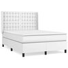 vidaXL Sommier &agrave; lattes de lit avec matelas Blanc 140x200cm Similicuir