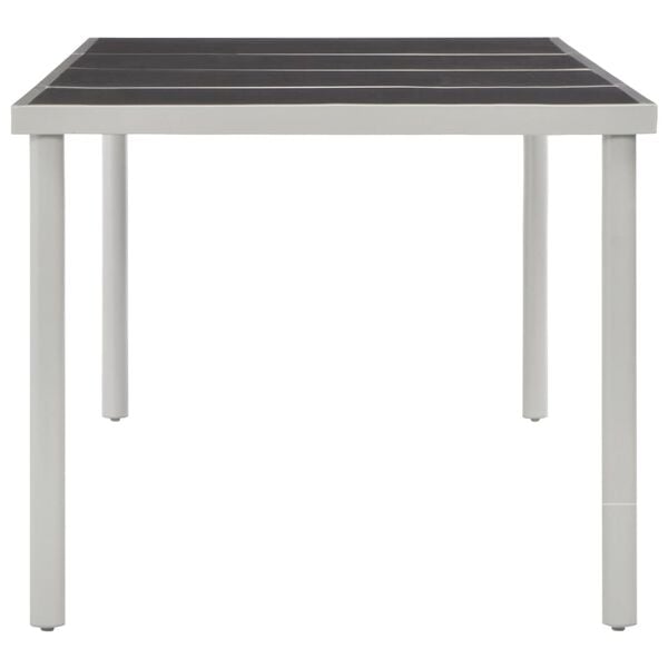 vidaXL Table de jardin Noir 220x90x74,5 cm Acier