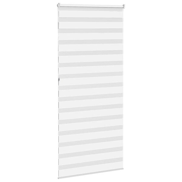 vidaXL Store z&egrave;bre blanc 105x230 cm largeur du tissu 100,9cm polyester