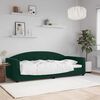vidaXL Lit de repos sans matelas vert fonc&eacute; 90x200 cm velours