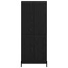 vidaXL Haut Armoire Ch&ecirc;ne noir 69,5 x 34 x 180 cm Bois d'ing&eacute;nierie