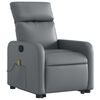 vidaXL Fauteuil inclinable de massage Gris Similicuir