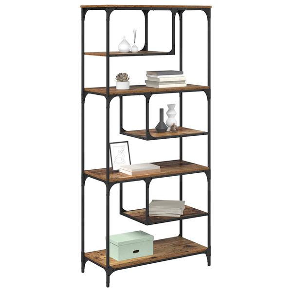 vidaXL Biblioth&egrave;que Bois ancien 81 x 36 x 176 cm Bois d'ing&eacute;nierie