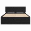 vidaXL Cadre de lit Ch&ecirc;ne noir 193 x 125 x 70 cm Bois d'ing&eacute;nierie