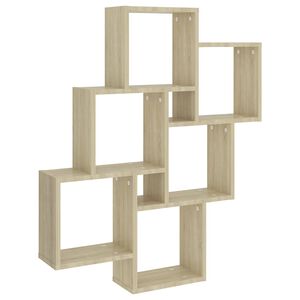 vidaXL &Eacute;tag&egrave;re murale cube Ch&ecirc;ne sonoma 78x15x93 cm Bois d&rsquo;ing&eacute;nierie