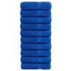 vidaXL Serviettes de bain de qualit&eacute; sup&eacute;rieure SOLUND 10 pcs bleu
