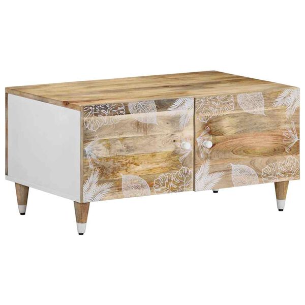 vidaXL Table basse 80x50x40 cm bois de manguier massif