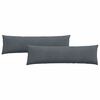 vidaXL Coussins de canap&eacute; 2 pcs Gris fonc&eacute; 145 x 40 cm