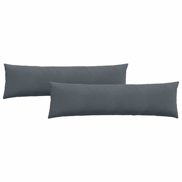 vidaXL Coussins de canap&eacute; 2 pcs Gris fonc&eacute; 145 x 40 cm