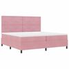 vidaXL Lit &agrave; ressorts avec matelas Rose 200 x 200 cm Velours