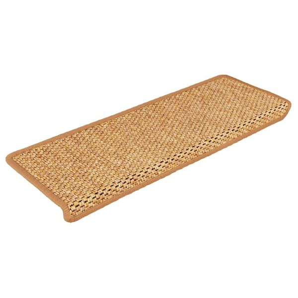 vidaXL Tapis d'escalier autocollants 30 pcs 65x21x4 cm sisal