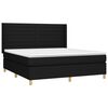 vidaXL Sommier &agrave; lattes de lit avec matelas Noir 160x200 cm Tissu