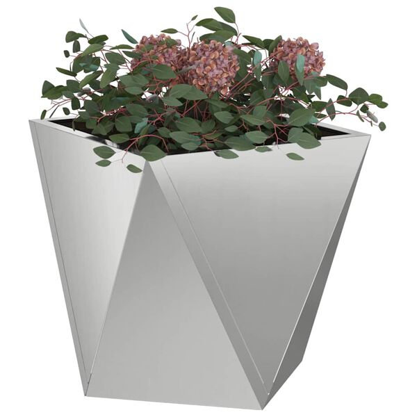 vidaXL Jardini&egrave;re 2 pcs Argent 30 x 30 x 30 cm Acier galvanis&eacute;