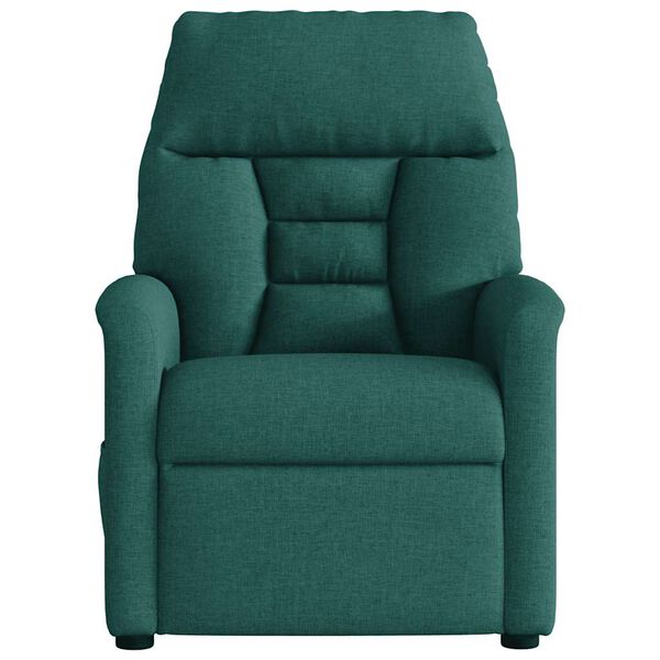 vidaXL Fauteuil de massage inclinable Vert foncé Tissu