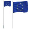 vidaXL Drapeau de l'Europe et m&acirc;t 6,08 m Aluminium