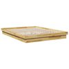 vidaXL Cadre de lit sans matelas 135x190 cm bois massif de ch&ecirc;ne