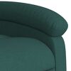 vidaXL Fauteuil inclinable de massage Vert fonc&eacute; Tissu