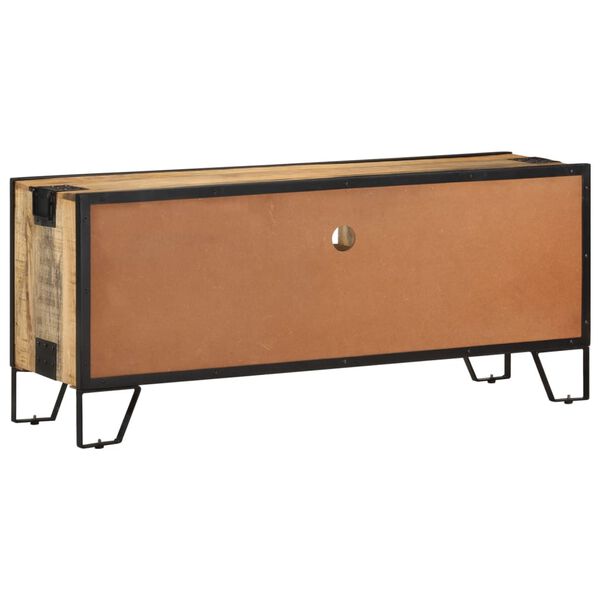 vidaXL Meuble TV 110x31x46 cm Bois de manguier brut