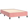 vidaXL Sommier &agrave; lattes de lit avec matelas rose 120x190 cm velours