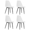 vidaXL Chaises &agrave; manger lot de 4 blanc PP
