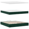 vidaXL Cadre de lit ottoman avec matelas vert fonc&eacute; 200x200 cm velours