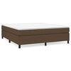 vidaXL Cadre de lit &agrave; lattes marron fonc&eacute; 180x200 cm tissu