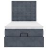 vidaXL Cadre de lit ottoman avec matelas gris fonc&eacute; 80x200 cm velours