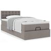 vidaXL Cadre de lit ottoman avec matelas taupe 90x190 cm tissu